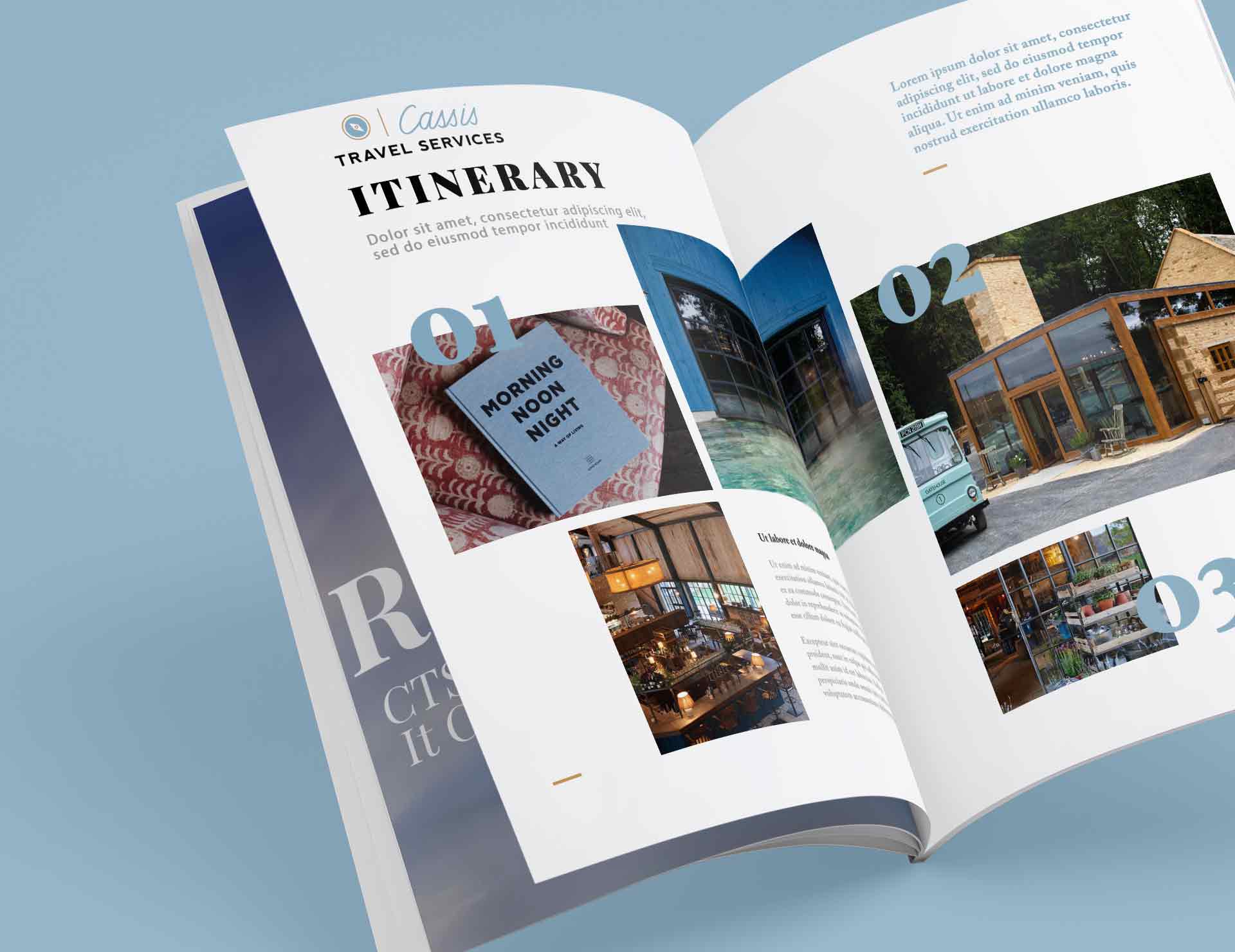 Cassis travel magazine design and layout