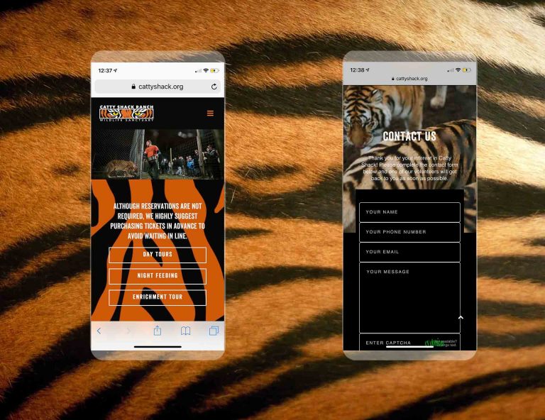 Catty Shack Ranch mobile design
