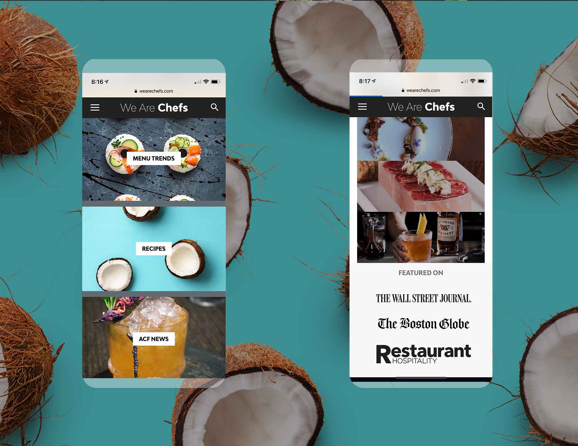 We are Chefs Mobile Website